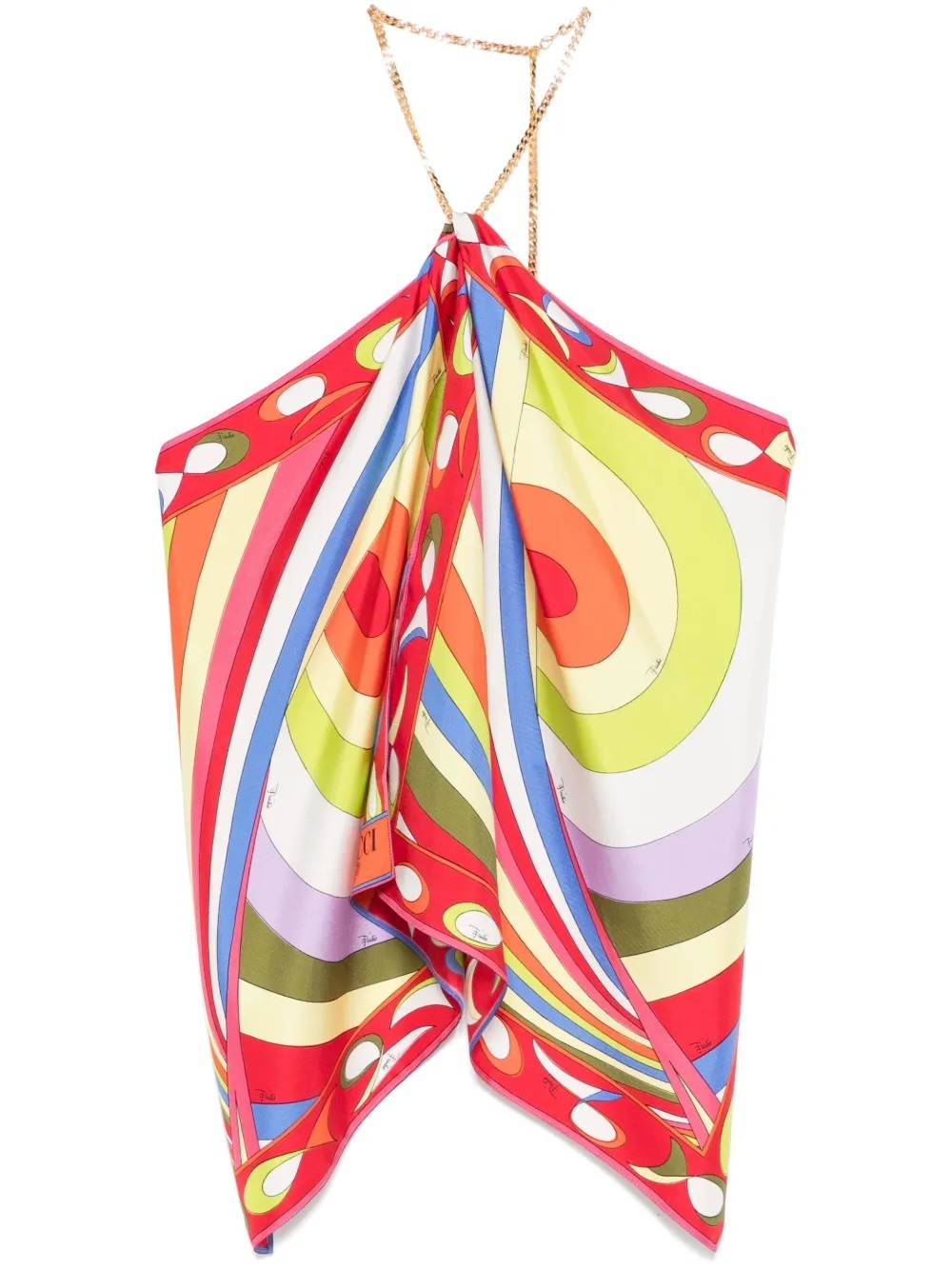 White Fox Boutique Multicolor Printed Halter Tank Top